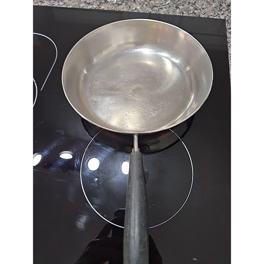 Vintage Revere Ware 1801 Copper Clad Bottom 9 Inch Skillet Frying Pan NO Lid